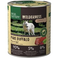 REAL NATURE WILDERNESS Nassfutter für Hunde Adult Pure Buffalo, Wasserbüffel 6x800 g von REAL NATURE