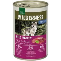REAL NATURE WILDERNESS Nassfutter für Hunde Adult Wild Valley, Pferd und Rind 24x400 g von REAL NATURE