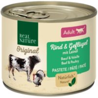 REAL NATURE Adult Rind & Geflügel mit Leinöl 12x200 g von REAL NATURE