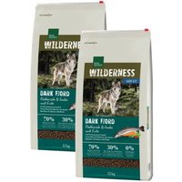 REAL NATURE WILDERNESS Trockenfutter Hund, Adult, Dark Fjord Rothirsch und Lachs mit Ente 2x12 kg von REAL NATURE