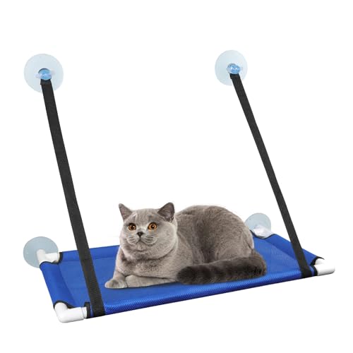 REAQUE Katzen Fensterliege | Fensterliege für Katzen | Fenster Katzenhängematte 60 * 35cm für Katzen bis 22 kg | Katzen Hängematte Fenster mit starkem Saugnapf, Fensterplätze für Katzen REAQUE Katzen Fensterliege | Fensterliege für Katzen | Fenster Katzenhängematte 60 * 35cm für Katzen bis 22 kg | Katzen Hängematte Fenster mit starkem Saugnapf, Fensterplätze für Katzen von REAQUE