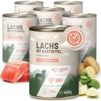 REAVET Hundenassfutter - Lachs mit Kartoffeln an Spinat & Birne | 6 x 400g von REAVET