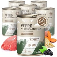 REAVET Hundenassfutter - Pferd mit Süßkartoffeln an Pastinaken & Brombeeren | 6 x 400g REAVET Hundenassfutter - Pferd mit Süßkartoffeln an Pastinaken & Brombeeren | 6 x 400g von REAVET