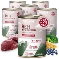 REAVET Hundenassfutter – Reh mit Amaranth an Brokkoli & Heidelbeere 6x400 g REAVET Hundenassfutter – Reh mit Amaranth an Brokkoli & Heidelbeere 6x400 g von REAVET