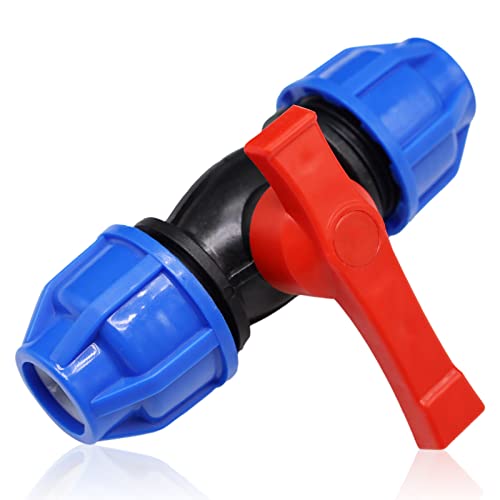 REBECASKYENS PP-Fitting Verschraubung für PE-Rohr Klemmverbinder Trinkwasser Winkel,PP-Fitting,Klemmverbinder - 20er Kugelhahn für PE-Rohr,PE Rohr Kugelhahn,Ø20 Fitting,DVGW (Kugelhahn,20mm) von REBECASKYENS