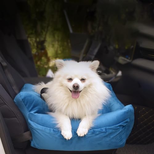 REBOTZ Hundeautositz, Autositz für mittelgroße und kleine Hunde, Sicherheitsautositz, Hundeautositz, Rutschfester Hundeautositz mit abnehmbarem und waschbarem Kissen (Color : Blue, Size : 58x55x26cm REBOTZ Hundeautositz, Autositz für mittelgroße und kleine Hunde, Sicherheitsautositz, Hundeautositz, Rutschfester Hundeautositz mit abnehmbarem und waschbarem Kissen (Color : Blue, Size : 58x55x26cm von REBOTZ