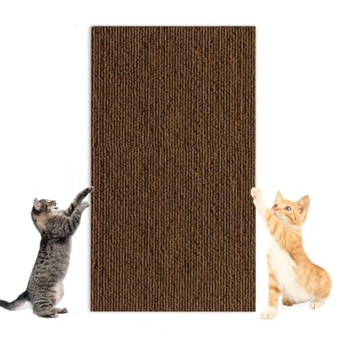 REBOTZ Kletter-Katzenkratzer, Katzenkratzmatte, natürliche Sisal-Katzenkratzmatten, 30/40/60 x 100, zuschneidbarer, Selbstklebender Katzenkratzteppich, schützt Teppiche und Sofas (Color : Brown, Siz REBOTZ Kletter-Katzenkratzer, Katzenkratzmatte, natürliche Sisal-Katzenkratzmatten, 30/40/60 x 100, zuschneidbarer, Selbstklebender Katzenkratzteppich, schützt Teppiche und Sofas (Color : Brown, Siz von REBOTZ