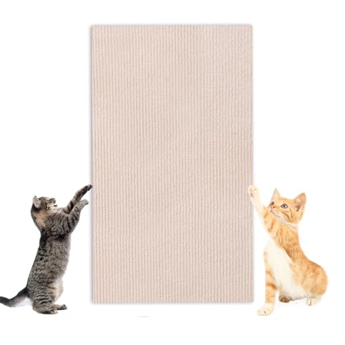 REBOTZ Kletter-Katzenkratzer, Katzenkratzmatte, natürliche Sisal-Katzenkratzmatten, 30/40/60 x 100, zuschneidbarer, Selbstklebender Katzenkratzteppich, schützt Teppiche und Sofas (Color : Brown, Siz REBOTZ Kletter-Katzenkratzer, Katzenkratzmatte, natürliche Sisal-Katzenkratzmatten, 30/40/60 x 100, zuschneidbarer, Selbstklebender Katzenkratzteppich, schützt Teppiche und Sofas (Color : Brown, Siz von REBOTZ