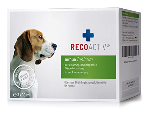 RECOACTIV Immun Tonicum für Hunde, 3 x 90 ml, Diät-Ergänzungsfuttermittel zur Immununterstützung und Vorbeugung bei Mangelerscheinungen, wirkungsvoller diätischer Appetitanreger von RECOACTIV