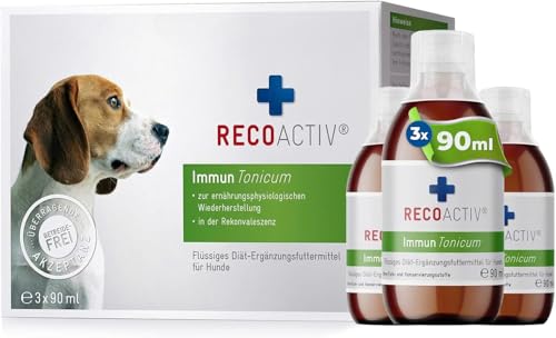 RECOACTIV Immun Tonicum für Hunde, 3 x 90 ml, Diät-Ergänzungsfuttermittel zur Immununterstützung und Vorbeugung bei Mangelerscheinungen, wirkungsvoller diätischer Appetitanreger von RECOACTIV