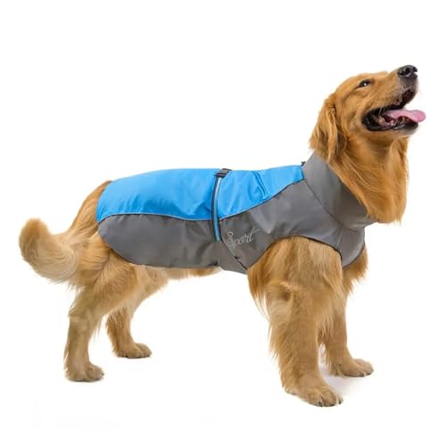 Regenmantel for Hunde, wasserdichte Jacken, atmungsaktiv, Sturmregenmantel for große Hunde, Katzen, Bekleidung, Kleidung, Heimtierbedarf, 7XL, 8XL, 9XL(Blue,8XL) von RECORD BREAD
