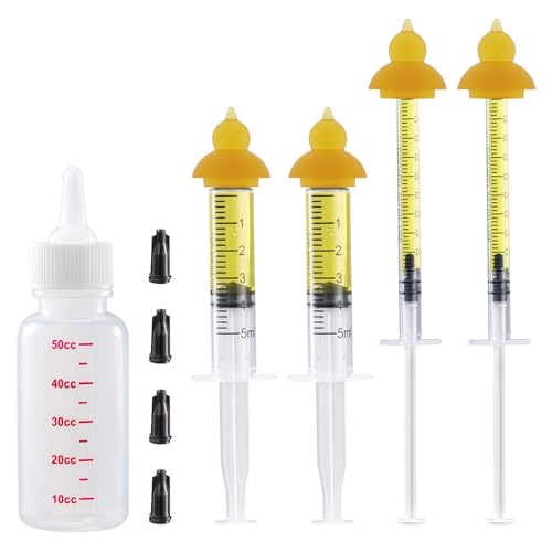 Haustier-Stillflasche, Haustier-Nippel, Stillflaschen-Set zum Füttern von Welpen- und Kätzchenmilch, mit 1 x Haustier-Futterflasche, 4 x Haustier-Nahrungsnippel, passend für Kätzchen, Welpen Haustier-Stillflasche, Haustier-Nippel, Stillflaschen-Set zum Füttern von Welpen- und Kätzchenmilch, mit 1 x Haustier-Futterflasche, 4 x Haustier-Nahrungsnippel, passend für Kätzchen, Welpen von REDDOUDOU