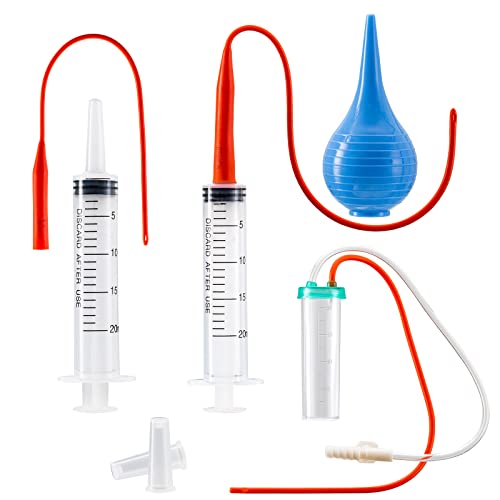 REDDOUDOU Steriler Schleimabsauger für Neugeborene, Welpen, Kätzchen, Kleintiere, Katheter, Tier, Kinder, Welpen, Kätzchen, Futterset, 8 FR, rote Fütterungsröhrchen mit 20-ml-Spritzen und REDDOUDOU Steriler Schleimabsauger für Neugeborene, Welpen, Kätzchen, Kleintiere, Katheter, Tier, Kinder, Welpen, Kätzchen, Futterset, 8 FR, rote Fütterungsröhrchen mit 20-ml-Spritzen und von REDDOUDOU