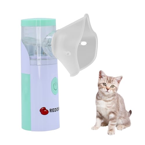 REDDOUDOU Tragbarer Haustiervernebler für Katzen mit Maske, Handvernebler aus Netzstoff für Katzen, geräuscharm, USB-betrieben für Zuhause und Büro, geeignet für Atemprobleme von Haustieren REDDOUDOU Tragbarer Haustiervernebler für Katzen mit Maske, Handvernebler aus Netzstoff für Katzen, geräuscharm, USB-betrieben für Zuhause und Büro, geeignet für Atemprobleme von Haustieren von REDDOUDOU