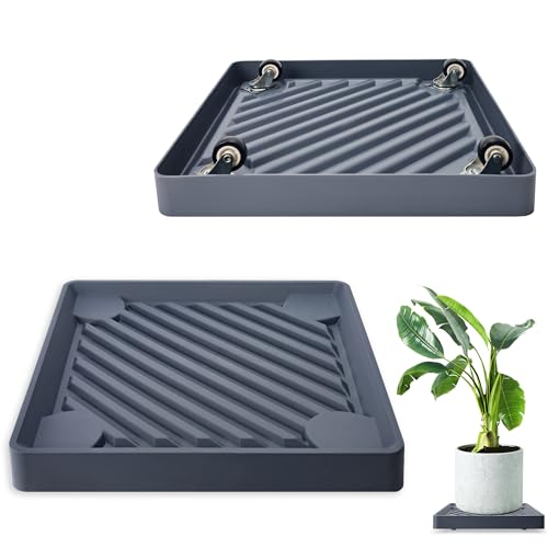 REDHUGO 2PCS Square Plant Caddy mit versteckten Rädern, Rolling Plant Stand with Wheels, Heavy Duty Plant Caddy with Wheels Plant Dolly, Pot Base for Plants Indoor Outdoor REDHUGO 2PCS Square Plant Caddy mit versteckten Rädern, Rolling Plant Stand with Wheels, Heavy Duty Plant Caddy with Wheels Plant Dolly, Pot Base for Plants Indoor Outdoor von REDHUGO