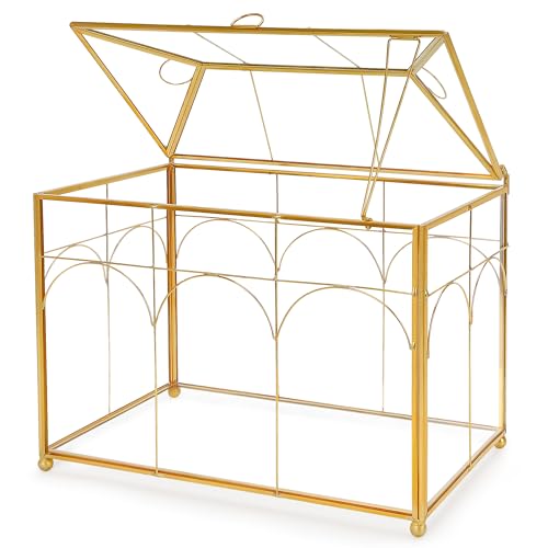 REDHUGO Handgefertigtes Glas-Pflanzgefäß, Terrarium mit Deckel, für den Innenbereich, Tischdekoration, moderne Dekoration, DIY-Geschenk, Pflanzenterrarium, Behälter für Sukkulenten, Kakteen, von REDHUGO