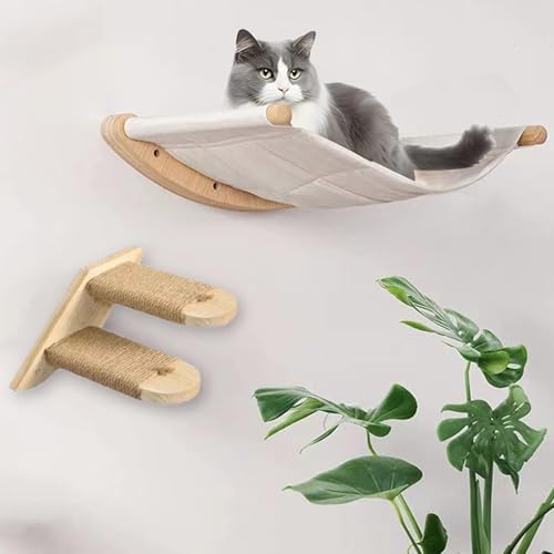 REDKNOT Kletterwand Katzen Set inkl. Katzentreppe Wand und Hängematte Katze, Multifunktional Katzen Wandelemente Katzenmöbel, Holz Wandkratzbaum für Katzen Schlafen Schlafen Spielen und Ausruhen REDKNOT Kletterwand Katzen Set inkl. Katzentreppe Wand und Hängematte Katze, Multifunktional Katzen Wandelemente Katzenmöbel, Holz Wandkratzbaum für Katzen Schlafen Schlafen Spielen und Ausruhen von REDKNOT
