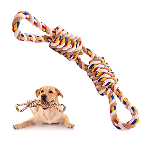 REFEVENO Langlebiges Kauspielzeug für Hunde, Aggressives Kauseilspielzeug, Kauspielzeug für mittelgroße und große Hunde, Zahnreinigung, Langweiliges Hundespielzeug und Zahnschleifende REFEVENO Langlebiges Kauspielzeug für Hunde, Aggressives Kauseilspielzeug, Kauspielzeug für mittelgroße und große Hunde, Zahnreinigung, Langweiliges Hundespielzeug und Zahnschleifende von REFEVENO
