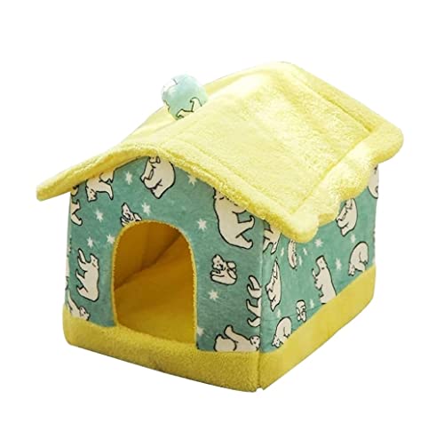 Hundebett Katzenbett Katzen Bett Pet House Weicher Plüsch, Warmer Zwinger, Hunde, Katzen, Höhlennest, Waschbar, Gemütliches Schlafbett, Welpenmatte, Kissen, Käfigbetten Katzenkorb Hundematte (Color : von REIFOR