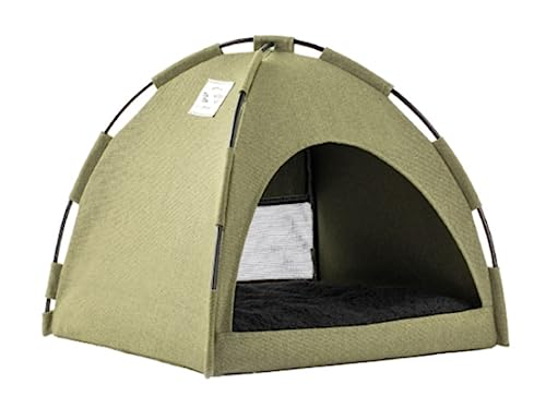 Hundebett Katzenbett Katzen Bett Pop-up-Haustierzelt, Tragbares Hunde- Und Katzenbetthaus Mit Kissen, Für Katzen, Hunde, Haustierspielhaus, Campingzelt Im Freien Katzenkorb Hundematte (Color : Grün, Hundebett Katzenbett Katzen Bett Pop-up-Haustierzelt, Tragbares Hunde- Und Katzenbetthaus Mit Kissen, Für Katzen, Hunde, Haustierspielhaus, Campingzelt Im Freien Katzenkorb Hundematte (Color : Grün, von REIFOR