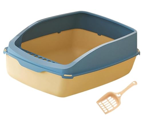 Katzenklo Katzentoilette Katzentoilette, Katzenklo, Katzentoilette, Katzenklo Für Kleine, Mittelgroße Und Große Katzen Katzenklo Tragbar(Yellow) von REIFOR