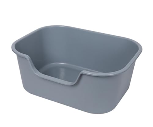 Katzenklo Katzentoilette Tragbare Bettpfanne Für Haustiere, Katzentoilette Mit Spritzschutz Und Hohen Seitenwänden, Katzentoilette Für Kleine Haustiere Katzenklo Tragbar(Grey) von REIFOR