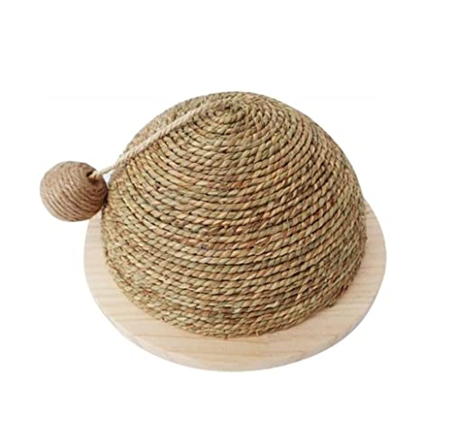 Kratzbrett Katze Kratzmatte Für Katzen, Bodenplatte Aus Holz, Strohhalm, Halbrunde Schleifkralle Für Katzen Zum Schutz Von Möbelzubehör Kratzpappe Für Katzen von REIFOR