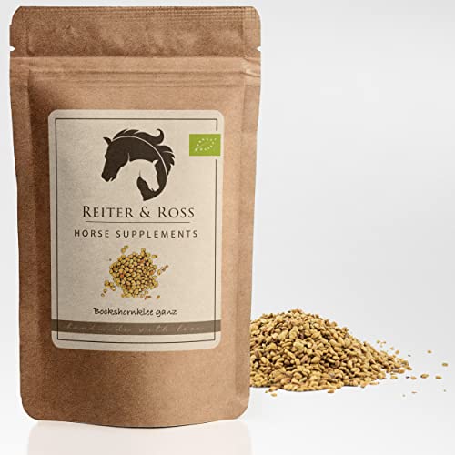 Reiter & Ross® Bio Bockshornkleesamen Pferd | ganze Bockshornklee Samen | artgerechtes Einzelfuttermittel | 100% natürliche Fenugreek Seed | Bio Bockshornklee Pferd | plastikfrei verpackt (1000g) von REITER & ROSS