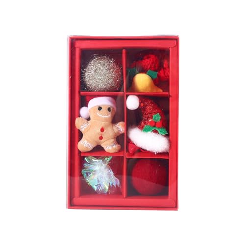 REITINGE Katzenspielzeug-Aufsätze mit Weihnachtsthema, Pelzhalsband, Übungstraining, Pompons, Weihnachtsmützen-Anhänger REITINGE Katzenspielzeug-Aufsätze mit Weihnachtsthema, Pelzhalsband, Übungstraining, Pompons, Weihnachtsmützen-Anhänger von REITINGE
