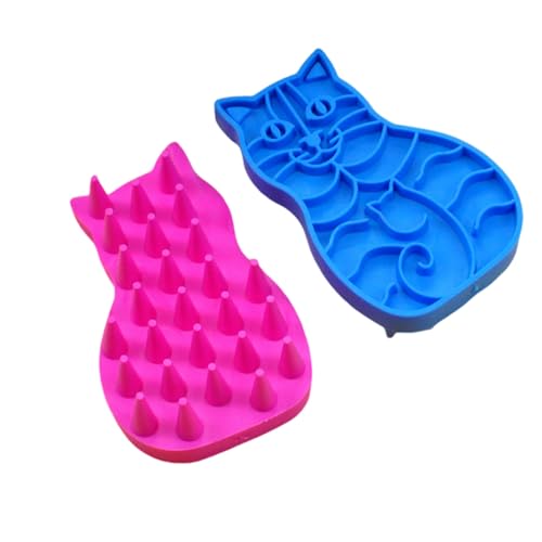 RELKLYU 2 Stücke Gummi -Massage -Badepinsel, Bequem Zu Berühren, Welpen Und Katzenhaarkämpfer Pinsel, Wiederverwendbar, Haustierreinigungsmittel. RELKLYU 2 Stücke Gummi -Massage -Badepinsel, Bequem Zu Berühren, Welpen Und Katzenhaarkämpfer Pinsel, Wiederverwendbar, Haustierreinigungsmittel. von RELKLYU