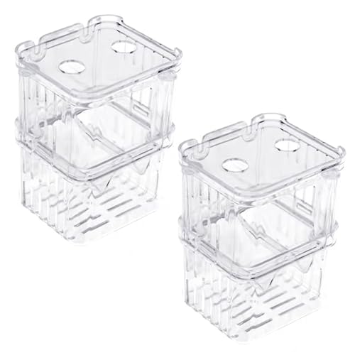 RELKLYU 2 Stücke Transparenter Plastikfischtanks, Fischbraten -Schlupfbox, Fischhütten, Fischernährungskasten. RELKLYU 2 Stücke Transparenter Plastikfischtanks, Fischbraten -Schlupfbox, Fischhütten, Fischernährungskasten. von RELKLYU