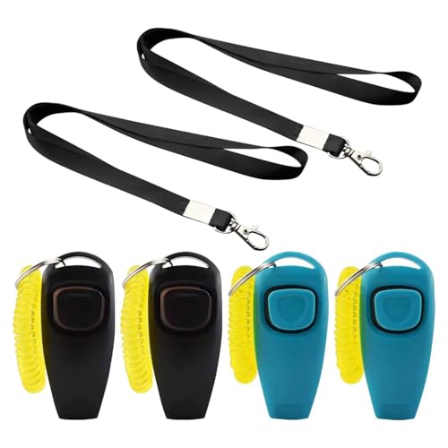 RELKLYU 4 Stücke Von Soundtracks Mit Hundetraining Und 2 Stücke Schwarzer Lanyards, Tierzubehör, Haustiertraining Hilfswerkzeuge, Hundetraining Pfeife. RELKLYU 4 Stücke Von Soundtracks Mit Hundetraining Und 2 Stücke Schwarzer Lanyards, Tierzubehör, Haustiertraining Hilfswerkzeuge, Hundetraining Pfeife. von RELKLYU