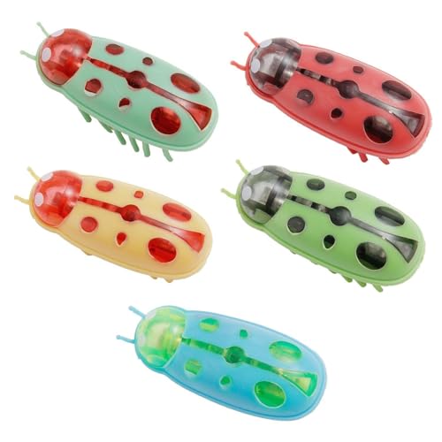 RELKLYU 5 Stücke Ladykäfer-Geformtes Spielzeug, Lustiges Katzenspielzeug, Lustiges Katzenspielzeug, Kreatives Katzenspielzeug, Haustierkatze. RELKLYU 5 Stücke Ladykäfer-Geformtes Spielzeug, Lustiges Katzenspielzeug, Lustiges Katzenspielzeug, Kreatives Katzenspielzeug, Haustierkatze. von RELKLYU