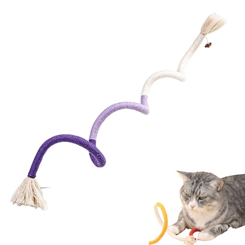 RELONGGI Katzenseilspielzeug, 70 cm, interaktives Katzenminze-Spielzeug, Katzen-Kauseil mit Silvervine Obst, Katzen-Baumwollseil, Zahnreinigung, Zahnspielzeug für Katzen und Kätzchen, Violett RELONGGI Katzenseilspielzeug, 70 cm, interaktives Katzenminze-Spielzeug, Katzen-Kauseil mit Silvervine Obst, Katzen-Baumwollseil, Zahnreinigung, Zahnspielzeug für Katzen und Kätzchen, Violett von RELONGGI