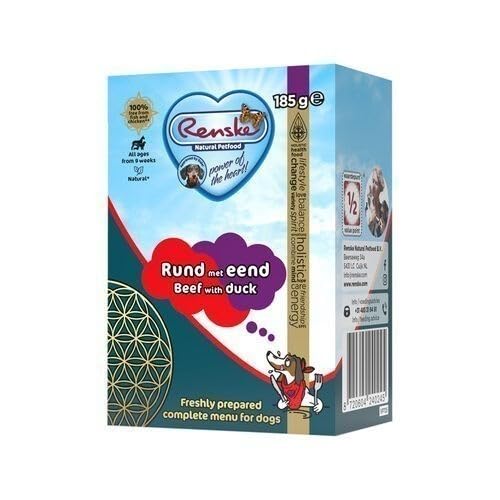 24x185 gr Renske vers bereide maaltijd Rond/eend hondenvoer von Renske