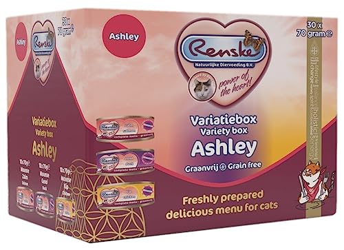 Renske Fresh Mousse cat Variation Box Ashley lachs/Ente/Huhn getreidefreies katzenfutter von Renske