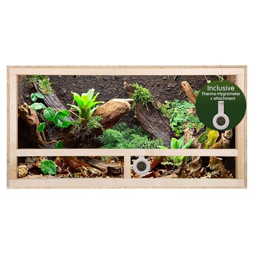 REPITERRA Terrarium Holzterrarium mit Seitenbelüftung aus OSB Platten mit Frontscheibe 80 x 50 x 50 cm von REPITERRA