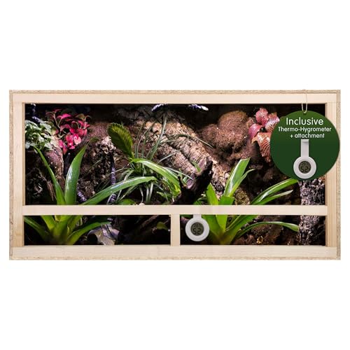 REPITERRA Terrarium für Reptilien & Amphibien, Holzterrarium mit Seitenbelüftung 100x40x40cm von REPITERRA