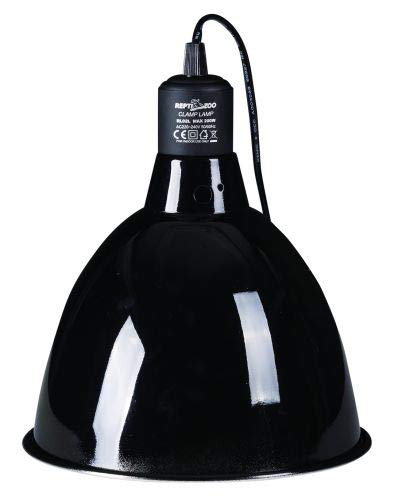 ReptiZoo -reflektierende- Lampenfassung E27, 21,5 cm Durchmesser bis 200 Watt (RL02LB) von REPTI ZOO
