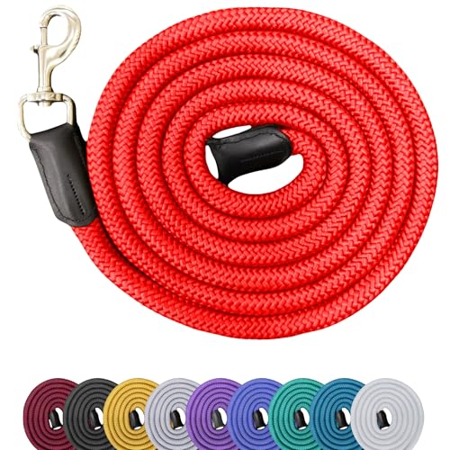 2,7 m langes Nylon-Pferdehalfter, 1,9 cm dick, stark und bequem, mit robustem Schnappverschluss für Training und Handhabung 2,7 m langes Nylon-Pferdehalfter, 1,9 cm dick, stark und bequem, mit robustem Schnappverschluss für Training und Handhabung von RESISTANCE