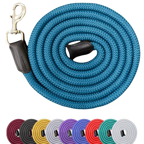 2,7 m langes Nylon-Pferdehalfter, 1,9 cm dick, stark und bequem, mit robustem Schnappverschluss für Training und Handhabung 2,7 m langes Nylon-Pferdehalfter, 1,9 cm dick, stark und bequem, mit robustem Schnappverschluss für Training und Handhabung von RESISTANCE