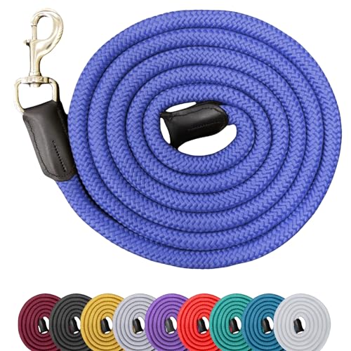 2,7 m langes Nylon-Pferdehalfter, 1,9 cm dick, stark und bequem, mit robustem Schnappverschluss für Training und Handhabung 2,7 m langes Nylon-Pferdehalfter, 1,9 cm dick, stark und bequem, mit robustem Schnappverschluss für Training und Handhabung von RESISTANCE