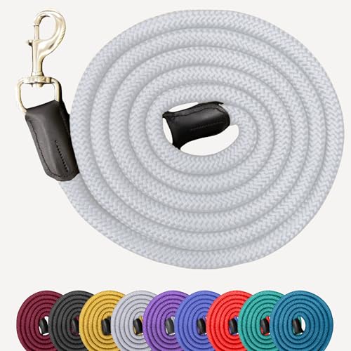 2,7 m langes Nylon-Pferdehalfter, 1,9 cm dick, stark und bequem, mit robustem Schnappverschluss für Training und Handhabung 2,7 m langes Nylon-Pferdehalfter, 1,9 cm dick, stark und bequem, mit robustem Schnappverschluss für Training und Handhabung von RESISTANCE