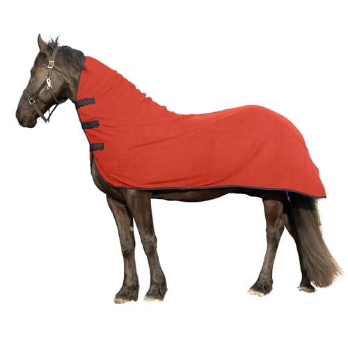 RESISTANCE Konturkühler, langlebig, warm, weiches Fleece, für Pferde, Größe L (188-198 cm), Rot von RESISTANCE