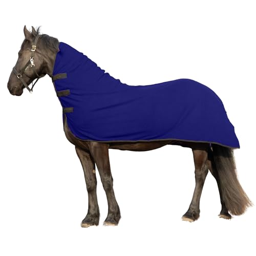 RESISTANCE Langlebiger und warmer weicher Fleece-Konturenkühler für Pferde, Größe S (157,5 - 167,6 cm), Marineblau von RESISTANCE