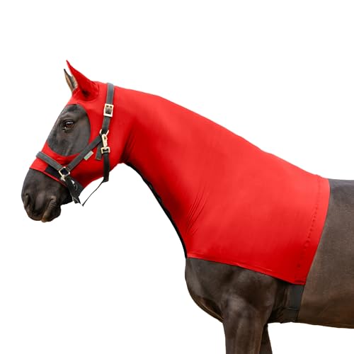 Resistance Horse Hood Slinky Lycra Zopf Mähne Braid Schulterschutz (Größe XS, Rot) von RESISTANCE