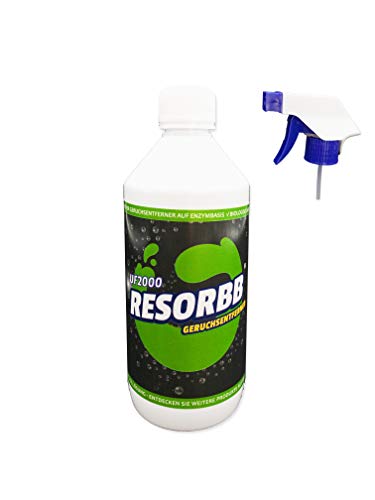 RESORBB® UF2000. Uringeruch Entferner-Spray zur Geruchsneutralisation die bei Tieren und auch bei Menschen entstehen. Rein biologisch, vegan und ohne Tierversuche hergestellt. (0,5 Liter) von RESORBB