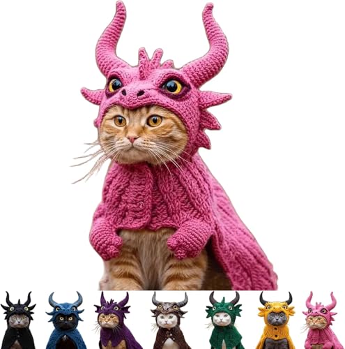 Chinchilla-Hoodie-Set, süßes Drachenkostüm für Rollenspiele, handgestrickt, elastische Baumwolle, geeignet für Welpen, Erwachsene Katzen und kleine Hunde. Chinchilla-Hoodie-Set, süßes Drachenkostüm für Rollenspiele, handgestrickt, elastische Baumwolle, geeignet für Welpen, Erwachsene Katzen und kleine Hunde. von RETGJNC
