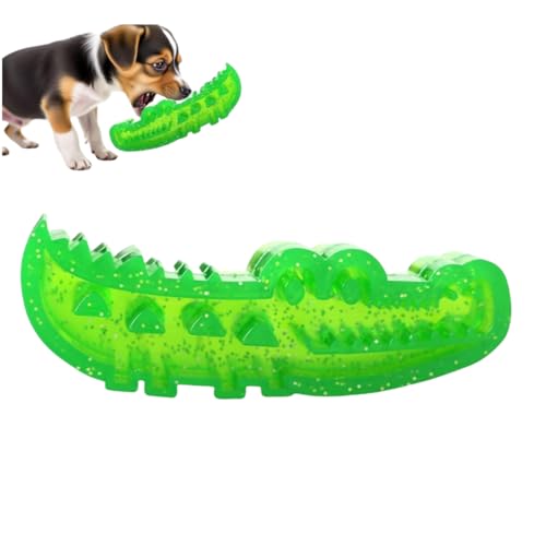 RETGJNC Alligator-Kauspielzeug zum Apportieren und Kauen, Lernspielzeug für langsames Fressen, Kautraining, Zahnreinigung für kleine und mittelgroße Hunde von RETGJNC