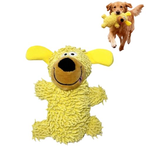 RETGJNC Quietschendes Hunde-Plüschspielzeug, EIN Hundekauspielzeug für Starke Kauer mit sichtbaren Zahnreinigungsnoppen, geeignet für kleine, mittelgroße und große Hunde. von RETGJNC